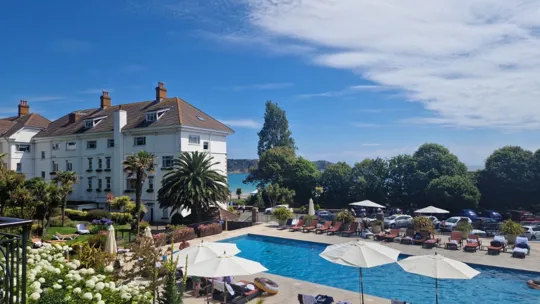 Hotel with a outdoor pool